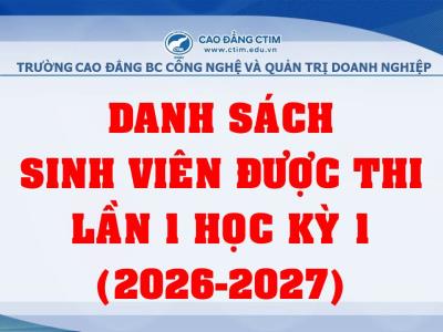 Danh sách sinh viên dự thi HK1 (2026-2027) - Lần 1